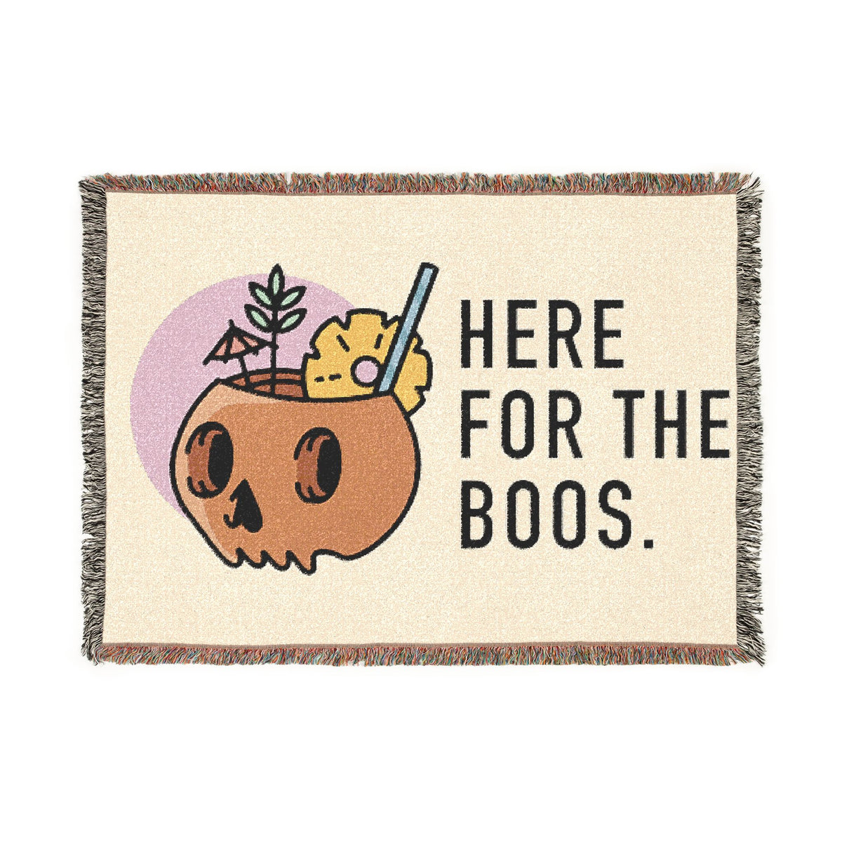 Here for the Boos Halloween Woven Blanket